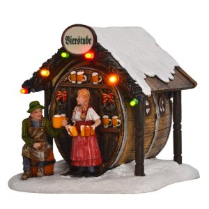 LuVille Kerstdorp Miniatuur Bierstube – L11 x B12 x H12 cm LuVille Kerstdorp Miniatuur Bierstube – L11 x B12 x H12 cm