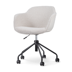 Nolon Nout-Mare Bureaustoel Bouclé Beige – Armleuning – Zwart Nolon Nout-Mare Bureaustoel Bouclé Beige – Armleuning – Zwart