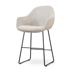 Nolon Nino-Mae Barkruk Beige Gemêleerd – met Armleuning – Zwart – 65 c