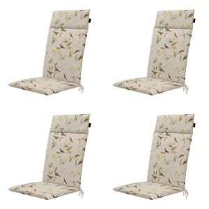 Madison tuintstoelkussen hoge rug Aria – beige – 120x50x4cm – set van Madison tuintstoelkussen hoge rug Aria – beige – 120x50x4cm – set van