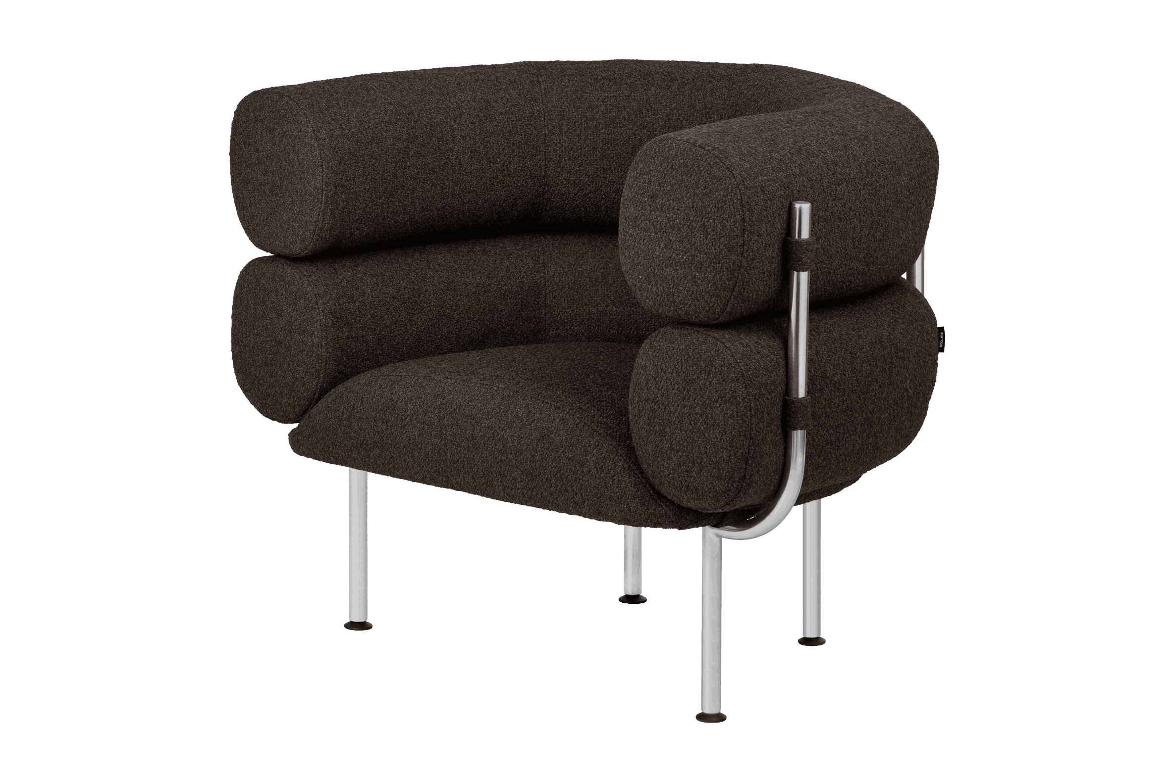 noo.ma Ubi fauteuil - Chocolate Brown Bouclé, 95,1 x 68 x 73,2 cm