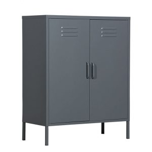 MaximaVida metalen lockerkast Finn 80 x 40 x 102 cm muisgrijs – 2 scha MaximaVida metalen lockerkast Finn 80 x 40 x 102 cm muisgrijs – 2 scha