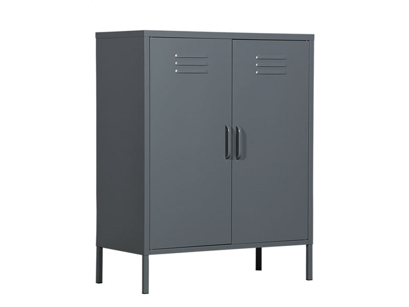 MaximaVida metalen lockerkast Finn 80 x 40 x 102 cm muisgrijs - 2 scha