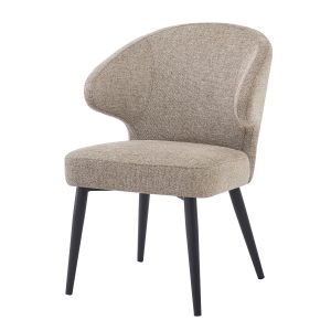 Livingfurn eetkamerstoel Donna – Velvet – beige – 2 stuks Livingfurn eetkamerstoel Donna – Velvet – beige – 2 stuks