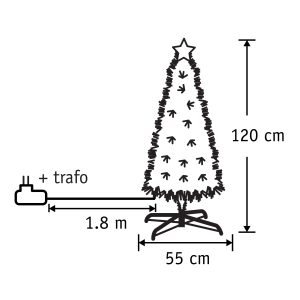 Luca Lighting Mercury Kunstkerstboom met Fibre Optic Verlichting – H12 Luca Lighting Mercury Kunstkerstboom met Fibre Optic Verlichting – H12