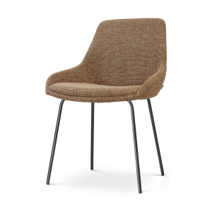 Nolon Nora-isa eetkamerstoel bruin blend – zwart onderstel Nolon Nora-isa eetkamerstoel bruin blend – zwart onderstel