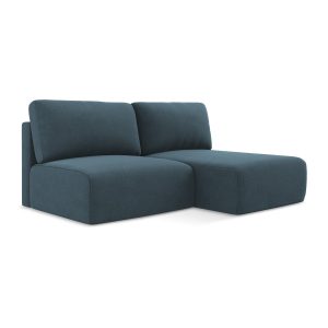 LaMiaSofa hoekbank rechts Ostia – textuurstof – jeans – 210x149x79
