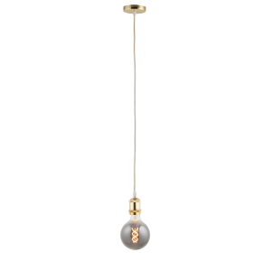 Lighto | Pendel Goud | Inclusief Lichtbron Rookglas | Vintage | 1.5m S Lighto | Pendel Goud | Inclusief Lichtbron Rookglas | Vintage | 1.5m S