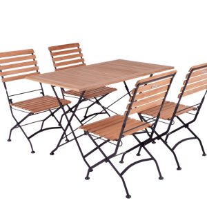 MaximaVida inklapbare acacia tuinset Toscana 120 cm zwart – stoelen zo MaximaVida inklapbare acacia tuinset Toscana 120 cm zwart – stoelen zo