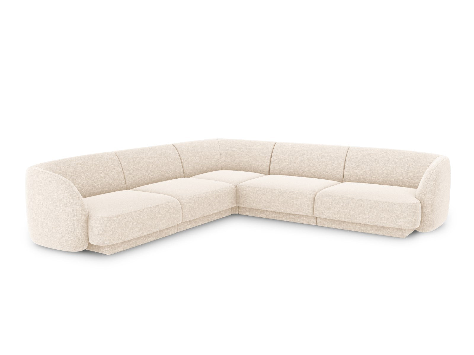 Micadoni Symmetrische hoekbank Miley 5-zits, chenille, lichtbeige - 25