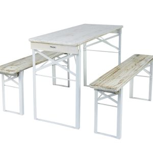 MaximaVida inklapbare picknickset Berlijn 120 cm whitewash – FSC hout MaximaVida inklapbare picknickset Berlijn 120 cm whitewash – FSC hout