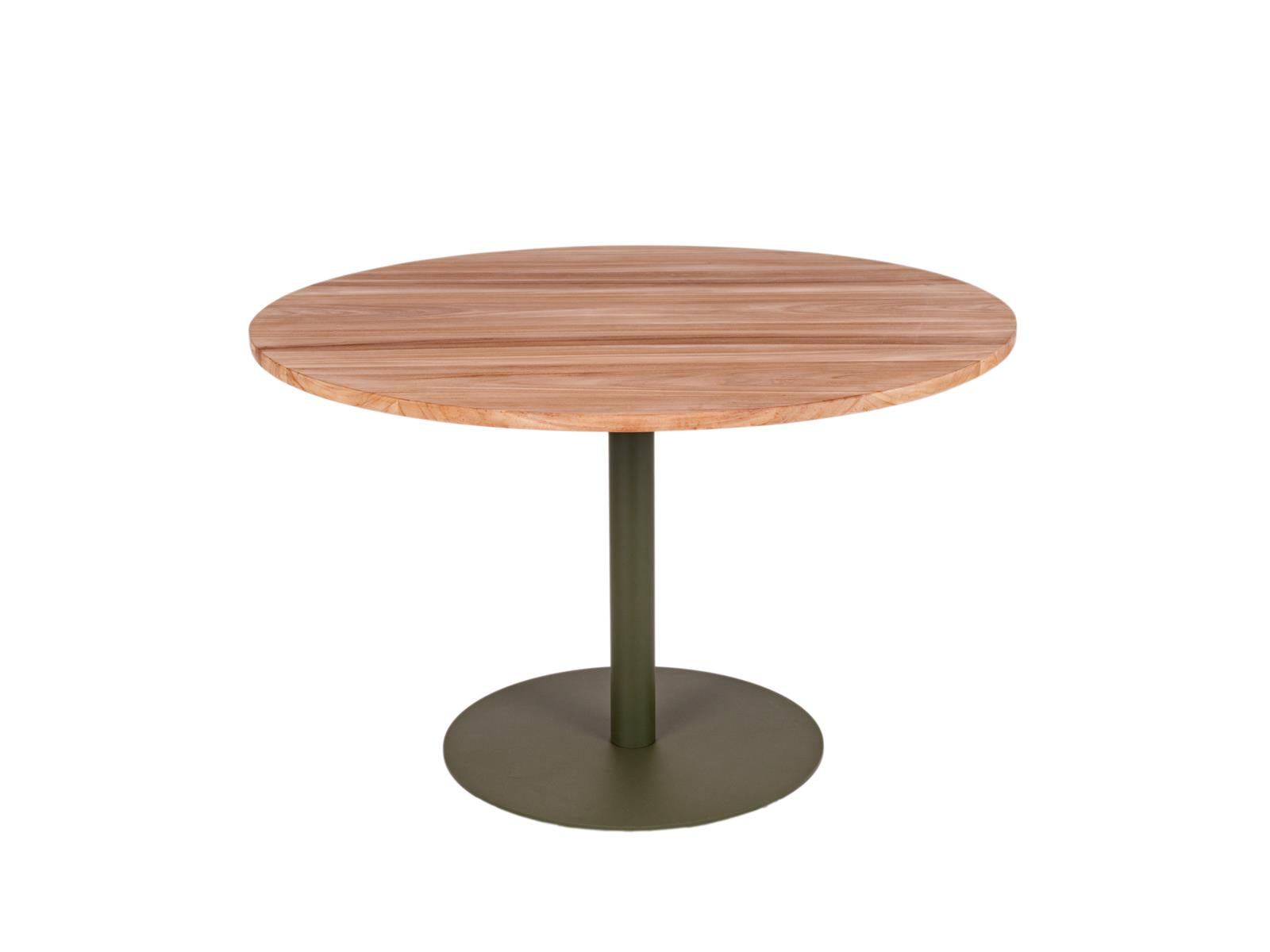 MaximaVida ronde eettafel Java olijfgroen 120 cm - zware 60 kg uitvoer