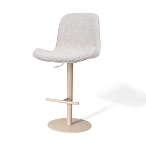 Nolon Niva-Fé tulp barkruk bouclé beige – verstelbaar – beige poten Nolon Niva-Fé tulp barkruk bouclé beige – verstelbaar – beige poten