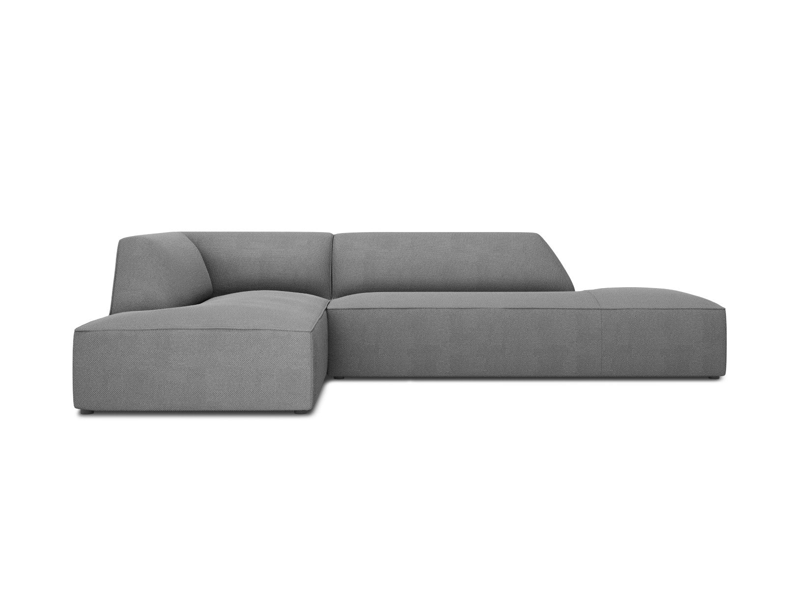 Micadoni linker hoekbank Ruby 4-zits, structurele stof, grijs - 180x27
