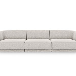 Micadoni Bank Miley 3-zits, structurele stof geld – 90x255x70cm Micadoni Bank Miley 3-zits, structurele stof geld – 90x255x70cm