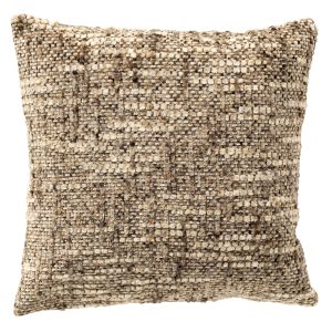 NORET – sierkussen 45×45 cm – chenille – Shitake – bruin