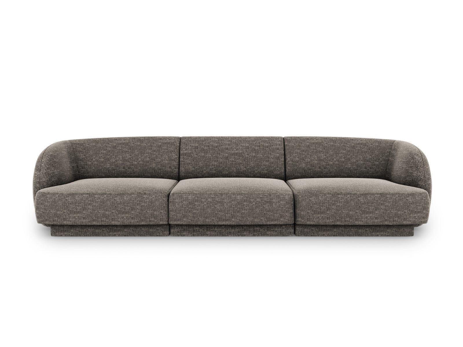 Micadoni Bank Miley 3-zits, chenille, grijs - 90x255x70cm