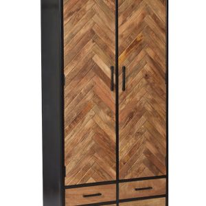 Livingfurn kabinetkast Brooklyn 2 lade – 90cm – mangohout Livingfurn kabinetkast Brooklyn 2 lade – 90cm – mangohout