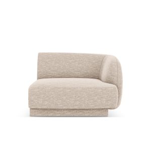 Micadoni rechter module Miley structurele stof beige – 90x90x70cm