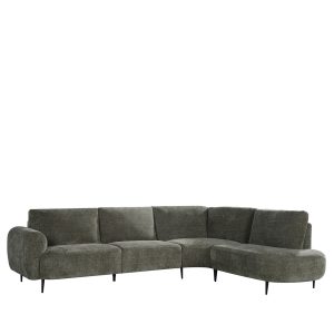 LABEL51 Hoekbank Milano Rechts – Donkergroen Stof – 300x232x72cm LABEL51 Hoekbank Milano Rechts – Donkergroen Stof – 300x232x72cm