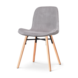 Nolon Nena-Fé Eetkamerstoel Warm Grijs – Ribstof – Houten Poten Nolon Nena-Fé Eetkamerstoel Warm Grijs – Ribstof – Houten Poten