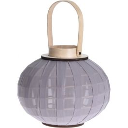 Lantaarn Bamboe Stof grijs Ã˜ 25cm