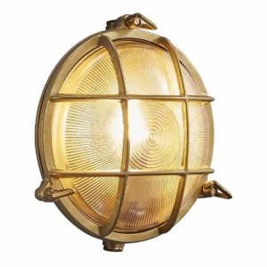 Nordlux Polperro Wandlamp Buiten | Ø19,5cm | E27 | IP64 | Messing | Se