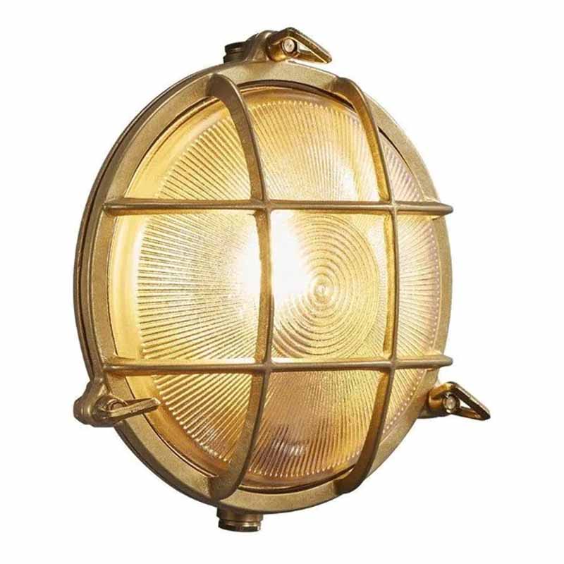 Nordlux Polperro Wandlamp Buiten | Ø19,5cm | E27 | IP64 | Messing | Se