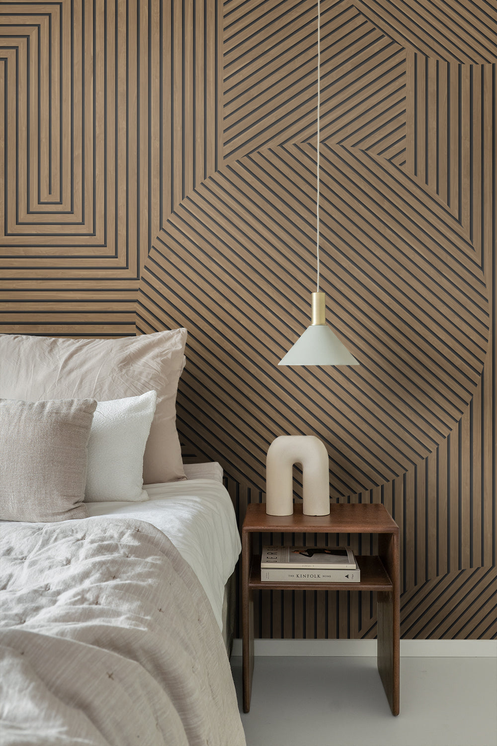 Origin Wallcoverings fotobehang 3D-houtmotief bruin - 300 x 279 cm - 3