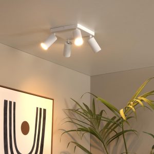 Lucide plafondspot CLUBS – 4xGU10 – Wit Lucide plafondspot CLUBS – 4xGU10 – Wit