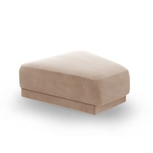 Micadoni Poef Miley flueel, cappuccino – 79x88x40cm Micadoni Poef Miley flueel, cappuccino – 79x88x40cm