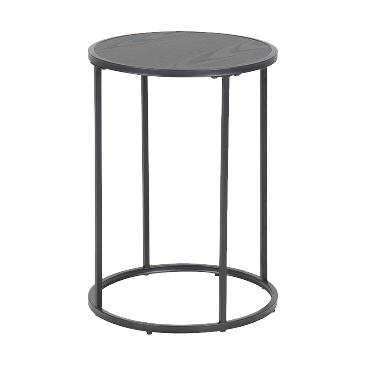 Lisomme Vic Ronde Houten Bijzettafel Ø 40 cm - Zwart