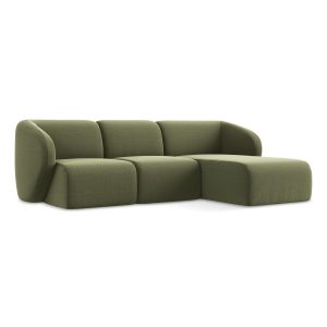 LaMiaSofa hoekbank rechts Cervo – velours – olijf – 248x166x80 LaMiaSofa hoekbank rechts Cervo – velours – olijf – 248x166x80
