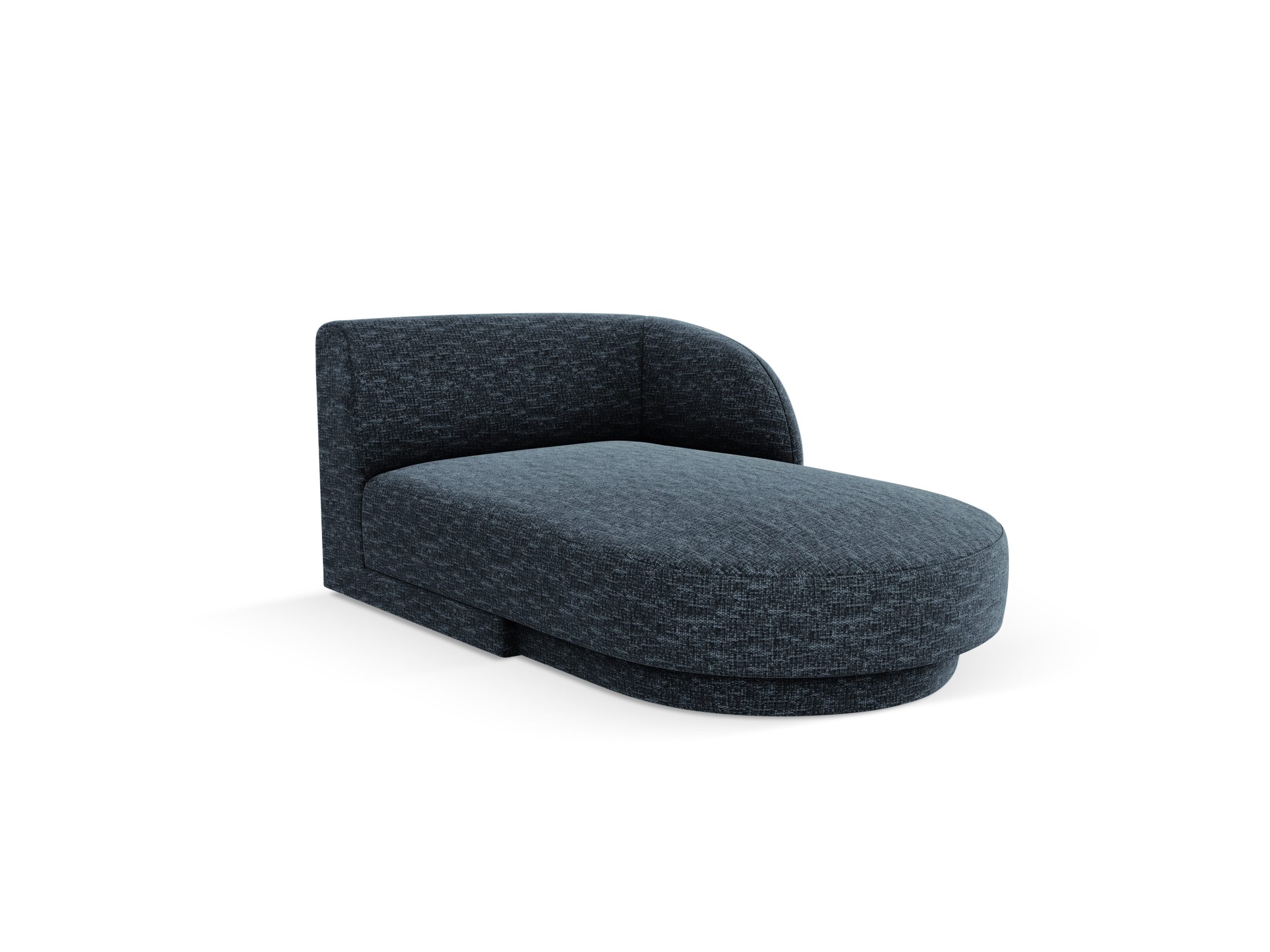 Micadoni rechter chaise longue Miley chenille, koningsblauw - 156x90x7