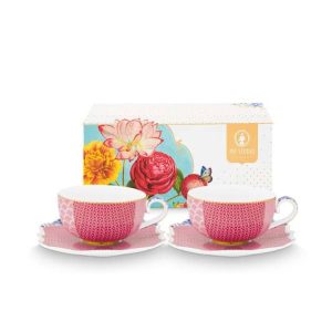 Pip Studio Kop en Schotel – Royal – Oudroze – 125ml – Set van 2 Pip Studio Kop en Schotel – Royal – Oudroze – 125ml – Set van 2