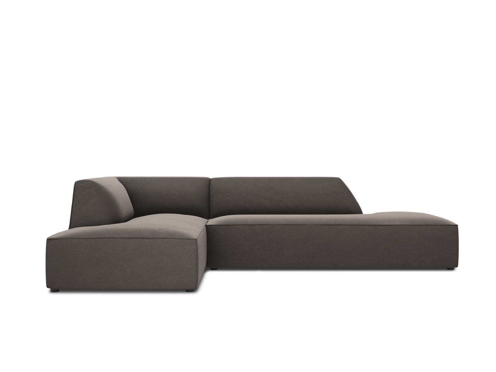Micadoni linker hoekbank Ruby 4-zits, flueel, donkergrijs - 180x273x69