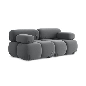 LaMiaSofa Tweezits modulaire bank Sanremo – velours – staal – 190x96x7