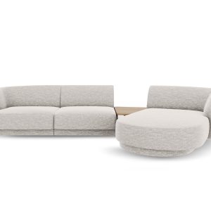 Micadoni Rechte modulaire bank Miley 3-zits, structurele stof geld – 1 Micadoni Rechte modulaire bank Miley 3-zits, structurele stof geld – 1