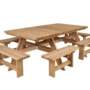 MaximaVida luxe houten picknicktafel Tallinn 300 cm – open instap MaximaVida luxe houten picknicktafel Tallinn 300 cm – open instap