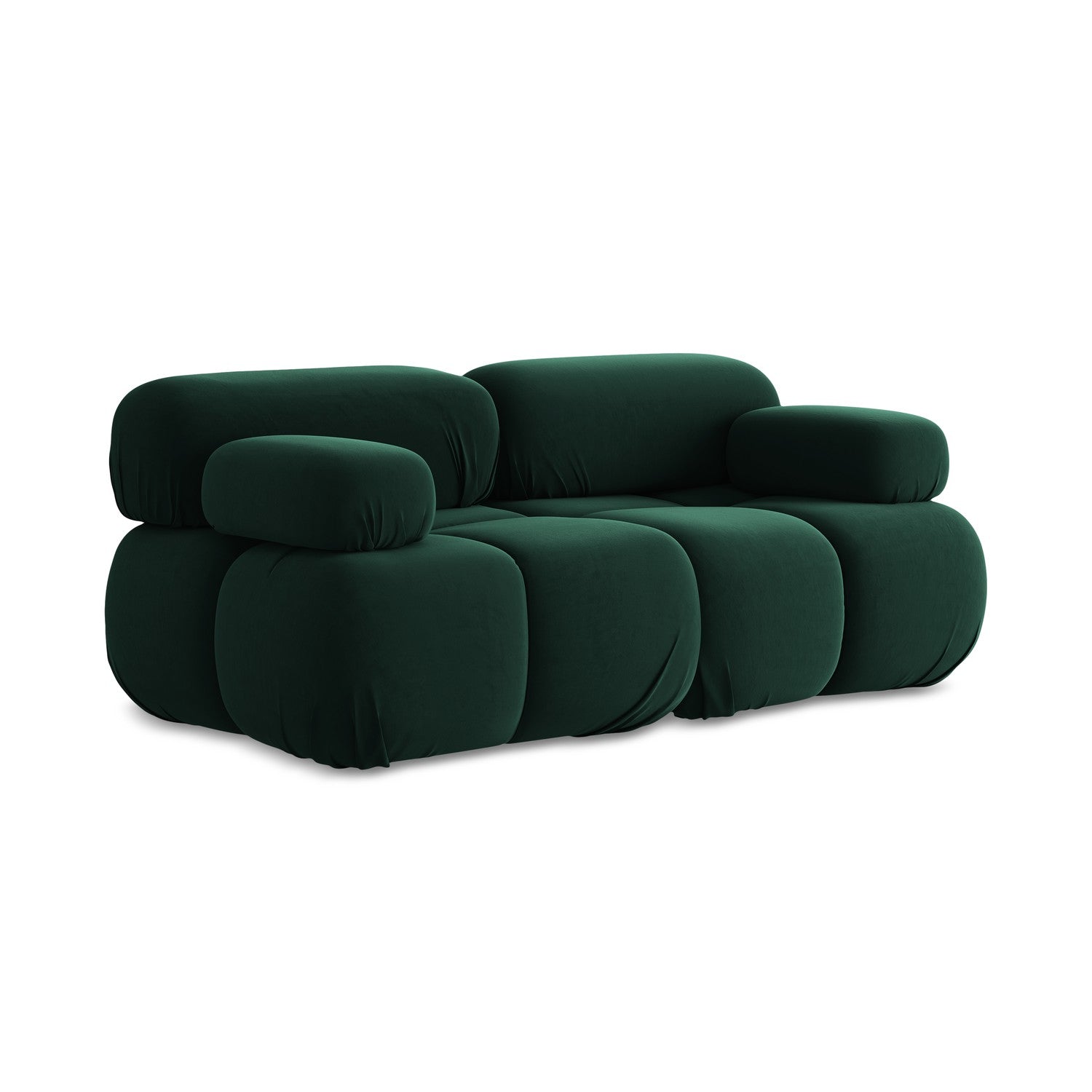 LaMiaSofa Tweezits modulaire bank Sanremo - velours - flessengroen - 1