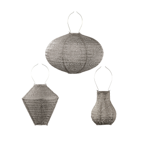 Lumiz solar lampion – taupe set – 3 stuks Lumiz solar lampion – taupe set – 3 stuks