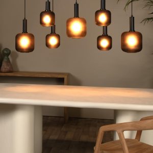Lucide hanglamp ELOISE – 7xE27 – Zwart Lucide hanglamp ELOISE – 7xE27 – Zwart