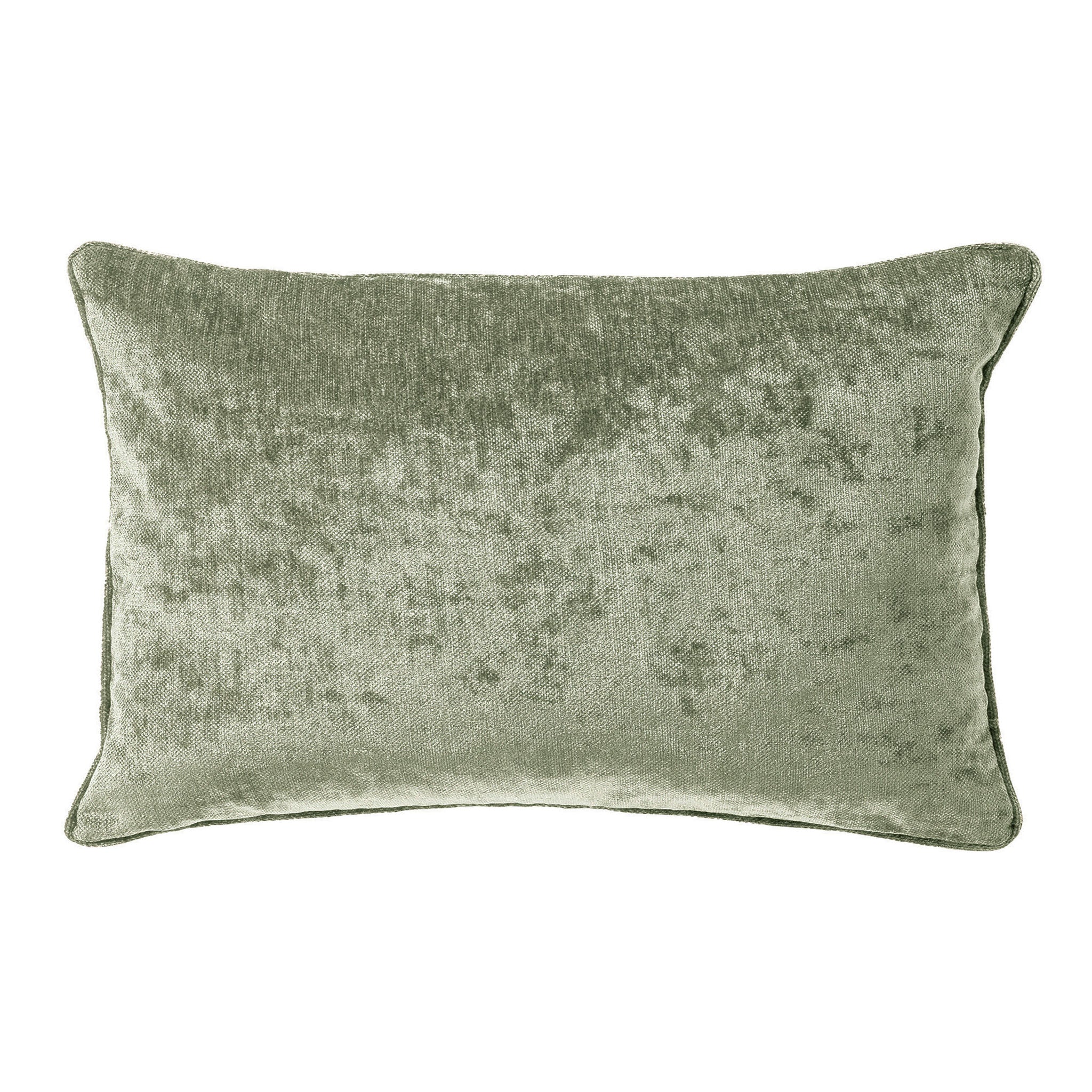 LEWY - kussenhoes 30x50 cm - glansvelours - Green Milieu - groen