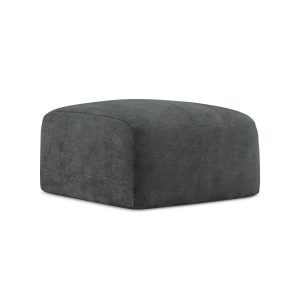 LaMiaSofa Poef Savona – chenille stof – donkergrijs – 65x65x40 LaMiaSofa Poef Savona – chenille stof – donkergrijs – 65x65x40