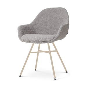 Nolon Noa-Mae eetkamerstoel bouclé taupe – beige onderstel Nolon Noa-Mae eetkamerstoel bouclé taupe – beige onderstel