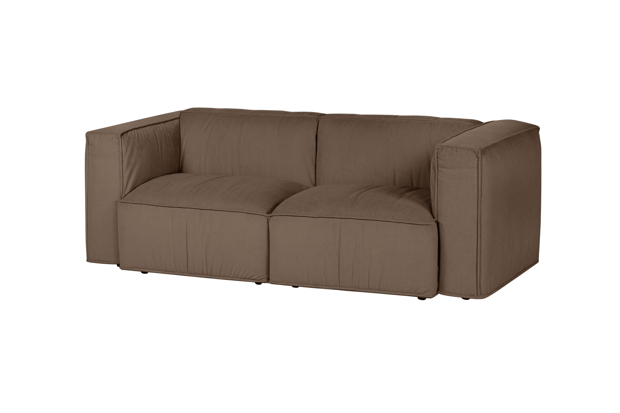 noo.ma Lobi 2-zits sofa - Mocha Brown corduroy, soft zitcomfort, 199x9