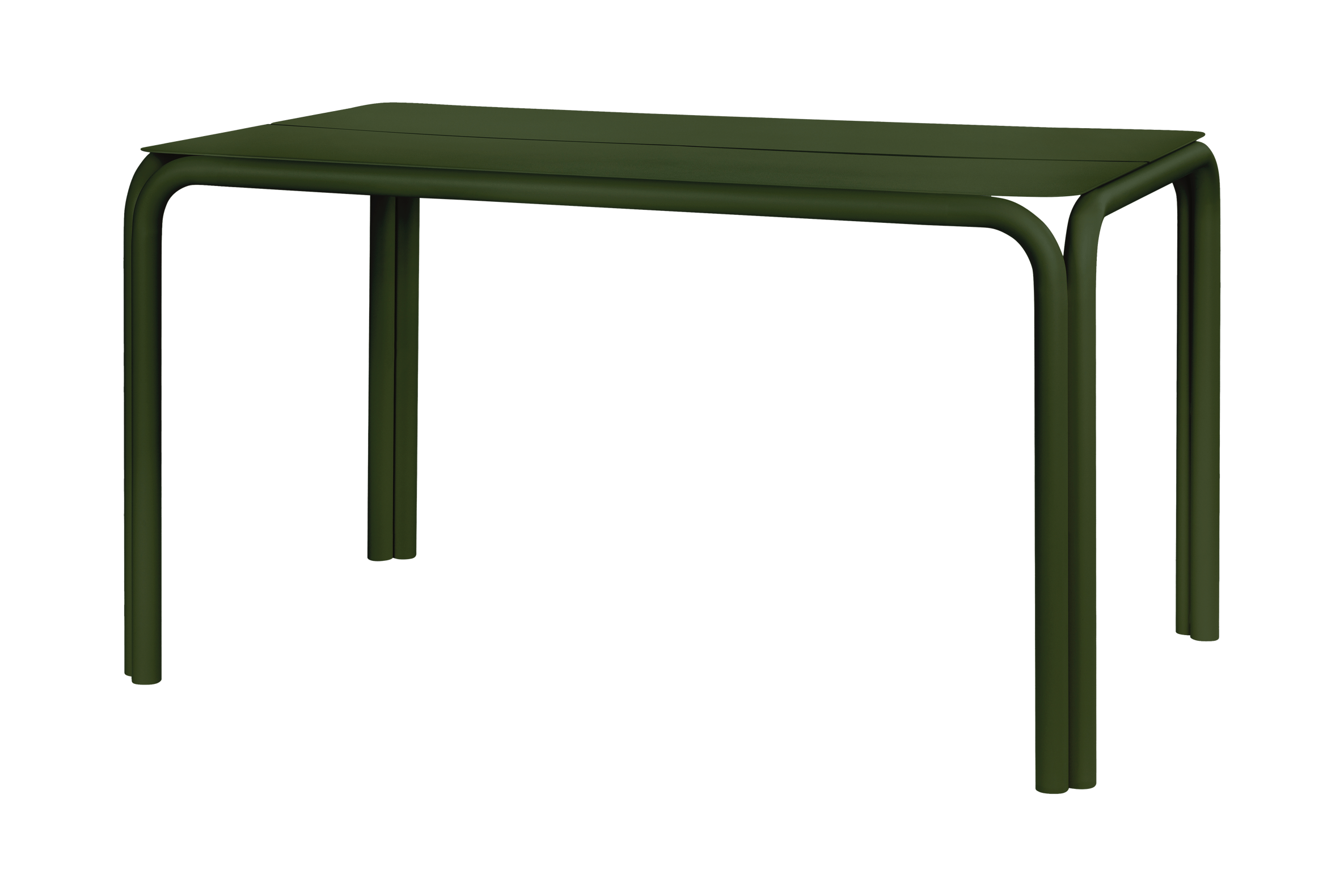 noo.ma Nokk Table - stevige stalen eettafel, 135x84x73 cm, Forest Gree