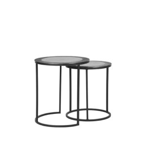 LABEL51 Salontafel Pair – Grijs Metaal – Set Van 2 – 40x40x45cm LABEL51 Salontafel Pair – Grijs Metaal – Set Van 2 – 40x40x45cm