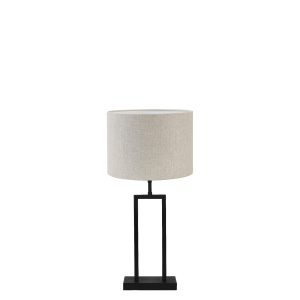 Light & Living tafellamp Shiva/Livigno – zwart, naturel – 30x30x62cm Light & Living tafellamp Shiva/Livigno – zwart, naturel – 30x30x62cm