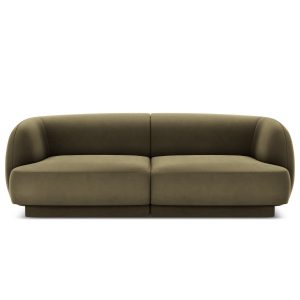 Micadoni Bank Miley 2-zits, flueel, groente – 90x180x70cm Micadoni Bank Miley 2-zits, flueel, groente – 90x180x70cm